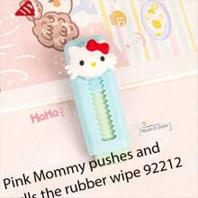 Sanrio 1pc Sanrio Retractable Eraser, Cute Cartoon Design, Dust-Free, Stationery Supplies For Students,Back To School