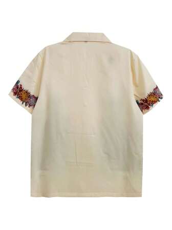 프린트 셔츠, 캐주얼 셔츠, 비치 셔츠, 남성 반팔 셔츠, 캐주얼 외출, 휴가 스타일, 하와이안 셔츠, 강아지 패턴