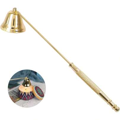 1 件黑金红古铜不锈钢蜡烛剪烛器缓冲蜡烛工具配件蜡烛缓冲器蜡烛灭火器带手柄烛台蜡烛芯火焰适用于蜡烛爱好者、礼物、日常使用、万圣节、幽灵、秋季、冬季、假日、节日、房间装饰、礼物生日毕业、婚礼