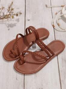 2025 New Summer Flat Sandals For Women, Casual Holiday Comfortable Lightweight Open Toe Flip Flops