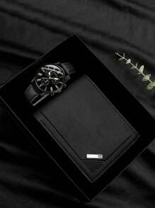 Gift Set - Classic Quartz Watch, Wallet And Gift Box, Wedding, Birthday, Anniversary, Teacher's Day, Company Party, Employee Gifts, Business Men's Accessories