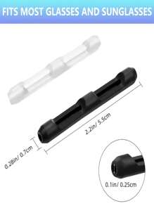 8 Peças Almofadas de Orelha de Óculos de Silicone Macias, Ganchos de Orelha Anti-Deslizamento para Óculos Confortáveis para Esportes, Corrida, Fitness, Evita que Caia, Design Elástico e Anti-Deslizante, Apoios de Nariz e Presilhas de Orelha de Silicone para Óculos