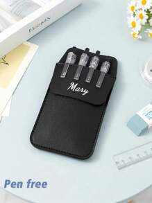 Estuche personalizable/PU para bolígrafos, con bolsillo con cremallera a prueba de fugas, gran capacidad, bolsa portátil para almacenamiento de bolígrafos, estuche de lápices personalizado, bolsa para bolígrafos de gran capacidad y estilo sencillo, multifuncional, ornamental, reutilizable, moderna, colorida, linda, vintage, de dibujos animados, para trabajadores, clientes, estudiantes, niños, para negocios/trabajo/oficina, para la escuela, vuelta al cole, suministros escolares, para la oficina, para el aula, para regalos de maestros, para la universidad, para colegas, para dormitorios, para maestros, para niños y niñas, para adolescentes, estudiantes de escuela secundaria junior, estudiantes de escuela secundaria, estudiantes universitarios, de primer año, de segundo año, estudiantes de cursos inferiores.