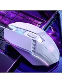 HP 惠普机械键盘鼠标套装游戏专用有线电竞青轴黑轴茶轴红轴lol吃鸡笔记本台式办公男女生金属面板人体工学全键无冲突冷光效果白蓝光黑混光USB接口 - 彩色 - 查看 10