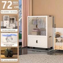 5/4/3/2/1 Layer Simple Wardrobe, Home Bedroom Use, No Installation Required, Children/Baby Clothes Armoire, Foldable Clothes & Quilt Storage Cabinet - Color Mixing - View 16