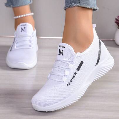 Women's Summer Breathable Mesh Sneakers, Anti-Slip Soft Sole Comfortable Athletic Walking Shoes, Lightweight Running Shoes, Versatile For Spring And Autumn