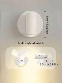 1 件/2 件无线 LED 磁性壁灯：2000mAh 锂电池，USB 可充电夜灯，3 色可调光，现代 ABS 设计氛围照明，触摸控制，适用于房间装饰/室内/室外/餐厅/卧室/酒吧/护眼阅读灯