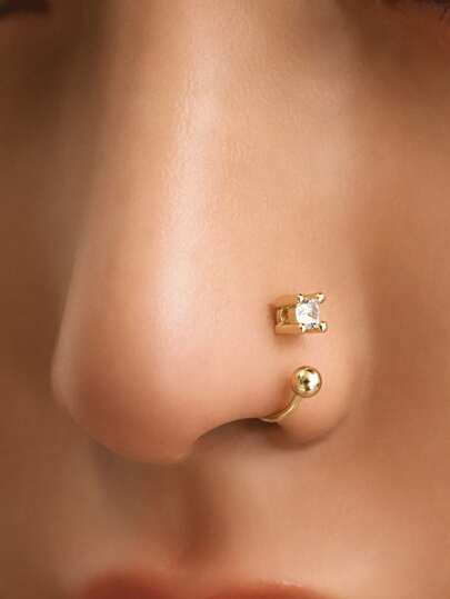 1件925纯银鼻环/鼻钉/唇环/耳夹/耳软骨环