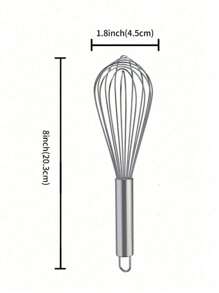 1/3pcs, Whisk With Solid Wood Handle, Kitchen Mini Stainless Steel Egg Beater, Milk Whipper Wire Whisk For Blending, Whisking, Beating, Or Stirring - Multicolor - View 13