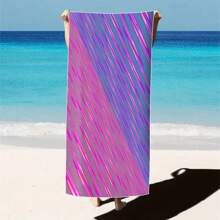 1pc Colorful Printed Beach Towel, 100% Polyester, Lightweight, Quick Dry, Absorbent, Modern Style, Rectangular Shape, Hand/Machine Washable, Suitable For Yoga, Travel, Swimming, Beach, Fitness, Camping, Bathroom, Valentine's Day, Birthday Gift Beach Essentials - Multicolor - View 45