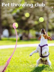 1 Pc Dog Ball Launcher Set(Ball-Throwing Stick),Pet Supplies Durable Plastic Fetch Stick, Interactive Toy For Dog Training And Exercise Dog Toy Set, Comfort Grip Suitable For Outdoor Use Fun With Dogs Easy To Pick Up And Throw For Pet Training & Fun!