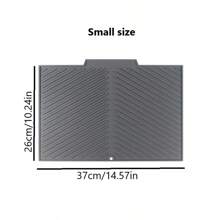 1pc/3pcs,S/M/L,Silicone Kitchen Dish Drying Mat Drainer Mat Protection Heat Resistant Counter Top Mat Sink Non Slip For Coffee Shops Bars Tools(Gray/White) - Multicolor - View 14