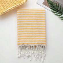 1 pieza Toalla de playa turca a rayas de secado rápido y ligera, ideal para la playa, el campamento, la natación, el soleamiento, los viajes, las actividades de ocio y los accesorios para fiestas