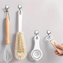 5pcs/Set 14lbs Super Strong Magnetic Hooks - Anti-Rust Space Saving Square Magnetic Hooks With 180° Rotating, Heavy Duty For Kitchen, Fridge, Microwave Oven