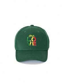 1pc Love Embroidered Lightweight Breathable Fashionable Outdoor Travel Party Cap, Unisex, Holiday Gift - A - View 1