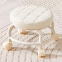 1 pieza Silla de aprendizaje para niños con polea familiar, taburete universal, taburete redondo pequeño, escalón, taburete bajo, silla de ruedas perezosa, rueda universal, pequeña silla cosida con belleza, banco famoso en internet, taburete móvil cosido con belleza - Multicolor - Ver 9