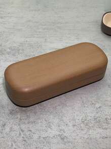 Wood-Grain Round Metal Eyeglass Case, Fashionable And Natural, Crush-Resistant And Shockproof To Protect Eyeglasses. Convenient Storage Choice For Students With Myopia, Protecting Glasses When Bag Is Squeezed Or Dropped. Sturdy Material And Reasonable Design Allow Students To Carry Confidently Without Worrying About Glasses Damage. Portable Round Metal Case Design, Can Be Placed In Book Bag Corner Without Taking Up Space., Gender Reveal Party, Perfect For Birthdays, Weddings, Parties, The Perfect Gift For Colleagues, Friends, And Family, Back To School