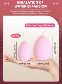 3/6Pcs Makeup Sponge Sponge,Super Soft, Elastic,Wet And Dry Multicolored Sponges,Professional Cosmetic Tool Suitable For All Skin Types