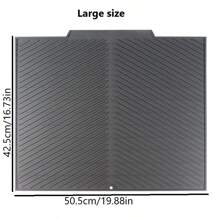 1pc/3pcs,S/M/L,Silicone Kitchen Dish Drying Mat Drainer Mat Protection Heat Resistant Counter Top Mat Sink Non Slip For Coffee Shops Bars Tools(Gray/White) - Multicolor - View 15