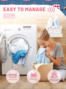 1pc Minimalist Modern City Vehicle Graphic Printed Ruched Fitted Sheet, Bedroom Printed Bed Cover, Beddings (Excluding Pillowcase) - Multicolor - View 7