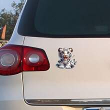 White Tiger Youngsters Cute Sitting Tiger Creative Fun Car Motorcycle Sticker Covering Scratches Window Motorcycle Laptop Helmet Refrigerator Waterproof Sticker Game And Anime Surrounding