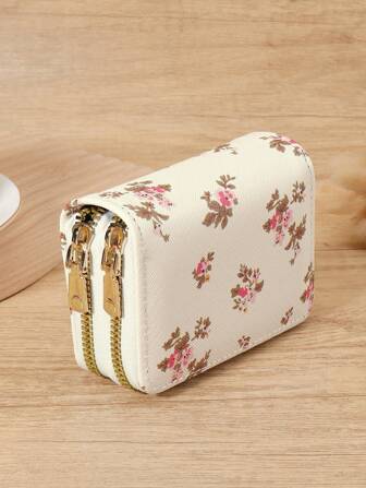 Fashionabla handväska med mönster - högkvalitativ läderplånbok för kvinnor med flera kortfack, blixtlåsstängning och slitstark reptålig hårdvara, kompakt och bärbar korthållare för kreditkort, bankkort och kontanter, perfekta resesaker för att ge bort till flickvän, mamma, lärare, eller nära och kära, affärer, resor, resor, resor och resor Funktionell design för skola, kontor och utomhusaktiviteter