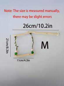 Parrot Perch Swing, Bird Cage Bar Toy, Bird Cage Accessories (Color Sent Randomly) - Multicolor - View 7