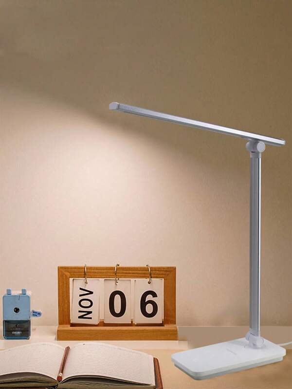 1 pezzo Lampada da scrivania regolabile, luce da lettura portatile e pieghevole con cura per gli occhi per uso domestico, lampada da studio per studenti, da camera da letto