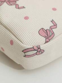 1 件蝴蝶图案多巴胺便携式卫生巾袋，紧凑型女性卫生用品架，奶油色迷你女孩包，圣诞节、新年优雅节日礼物