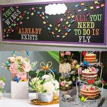 50 Pieces Butterfly Wall Decoration - Plastic Butterfly Wings Foldable Removable Waterproof Reusable Wall Stickers For Family Room Bedroom Nursery Party Wedding Festival Decoration ... Gifts Birthday Graduation Room Decor Home Decor Bathroom Decor Bedroom Decor Room Decoration Stuff Living Room Decor House Decor Home Decor Living Room Wall Art Wall Paper