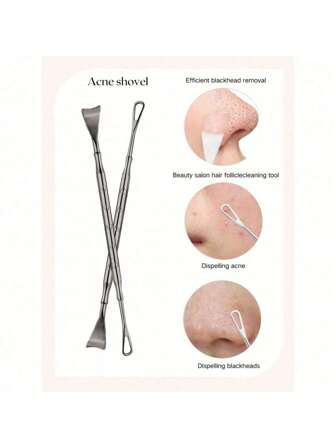 قطعة واحدة مجموعة إبرة الرأس للعناية بحب الشباب والرؤوس السوداء, أداة تنظيف حب الشباب من الفولاذ المقاوم للصدأ