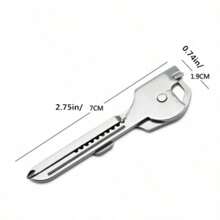1pc Utili-Key 6 In 1 Chain Screwdriver Opener, Knife, Stainless Steel Mini Multi-Tool EDC Hot, Mini Bottle Opener Chain Tool, Multifunctional Tool