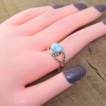 925 Sterling Silver And Brass Onyx Gemstone Jewelry Ring ~ December Month Birthstone ~ Natural Crystal Gemstone Ring ~ Gift For Valentine Day - 拉利馬爾 - 查看 2