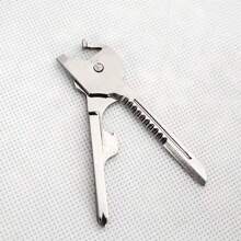 1pc Utili-Key 6 In 1 Chain Screwdriver Opener, Knife, Stainless Steel Mini Multi-Tool EDC Hot, Mini Bottle Opener Chain Tool, Multifunctional Tool