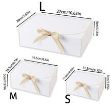 10pcs/5pcs/2pcs - White/Black/Pink/Brown Gift Box With Lid, Gift Box With Ribbon For Bridesmaid Proposal Box, Gift Box For Wedding, Birthday Gift, Shower Party And Other Parties, Valentine's Day Gifts, Valentine Day,Packaging, Birthday, DIY Making, Beauty Storage BOX