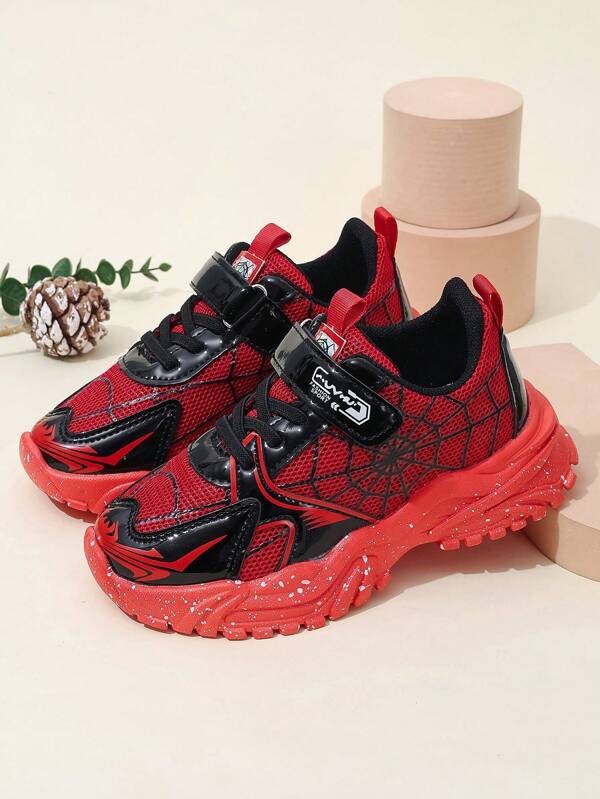 1 Par de Zapatos Deportivos para Niños, Zapatos para Correr de Malla Transpirable para Niños, de Corte Bajo, Talla para Niños Pequeños/Niños Pequeños, Color Negro Sólido, Zapatillas Casuales Versátiles, Zapatos Ligeros para Estudiantes, Adecuados para Primavera, Otoño, Todo el Año, Niñas Moda Suela Blanda Antideslizante Gancho y Bucle Zapatos Deportivos para Exteriores