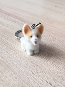 1/2 件可爱树脂卡通贵宾犬柯基犬钥匙扣，时尚汽车钥匙扣装饰礼物，送给朋友汽车配件包饰背包学校哥特式 Y2k 包挂绳带身份证夹汽车配件包饰 - 彩色 - 查看 5