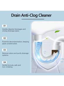 1 Pc Drain Clog Remover, Fast Dissolving Cleaner For Hair And Grease Clogged Drains (100g)