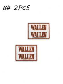 1 set de 2/6 piezas Parches bordados de la serie vaquera del oeste, insignias de poliéster, accesorio decorativo para sombreros de camionero, pegatinas para ropa, parches para planchar o coser, adecuados para mochilas, vaqueros, chaquetas, vestidos, etc. - Triturar - Ver 16