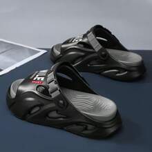 2025 Summer New Style Men's Bionic Outdoor Beach Holiday Comfortable Thick Soft Sole Versatile Couple Casual Slippers Suitable For Driving - Black - View 5