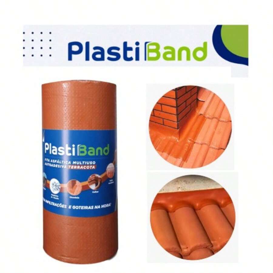 Asphalt Blanket Tape Terra Cota Color 15cmx10m Adhesive Aluminized Plastiband - Màu Cam cháy - Xem 1