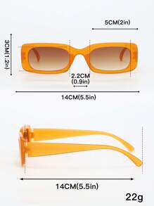 5 Pairs Vintage Rectangular Fashion Classic Decorative Glasses, Cute Retro Style, Suitable For Street, Travel, Fishing, Sports, Festival Outfits, Beach, Driving, Vacation, Outdoor Activities, Parties