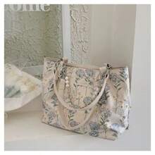 1 件托特包女士包花卉面料大容量通勤包时尚百搭必备