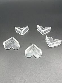 2/4/6/10 pezzi di angoli protettivi in PVC per tavoli, a forma di cuore, trasparenti, di sicurezza anti-collisione, adatti per mobili, tavolini, protezione anti-collisione per vetri