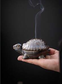 1pc Vintage Turtle Shaped Ceramic Incense Burner, Aromatic Art Decor For Tea Room, Bathroom, Living Room, Suitable For Incense Burning Gifts Birthday Graduation