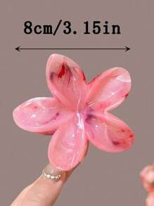 4 piezas Pinza de pelo de flor sobredimensionada de acrílico degradado para mujeres, decoración minimalista y elegante para peinado de moño, accesorio de pelo elegante para viajes y uso diario