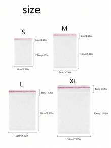 100 Pcs Self-Adhesive Sealing Clear Opp Bags, Resealable Plastic Bags For Large-Scale Packaging Of Small Gifts, Party Favors, And Toys,Suitable For Items Of Different Sizes, S/M/L/Xl, Can Be Used For Clothes, Shirts, Pants, Food, Paint, Party Gifts Packaging,Solid Packaging Bags
