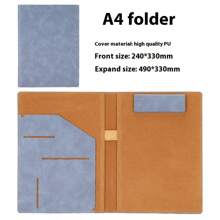A4 Folder For Office Receipts, Storage Of Business Leather Official Documents, Manager's Folder, Contract Signing Book,Back To School,School Supplies