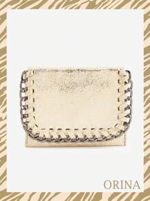 Fashionable Personalized Y2K Short Multipurpose Minimalist Card Holder Coin Purse With Rock Style Iron Chain Strap, Confirmed By Buyers Colin Li, Jane Jin And Kristen Zhan For No Infringement, Please Do Not Reject