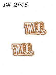 1 set de 2/6 piezas Parches bordados de la serie vaquera del oeste, insignias de poliéster, accesorio decorativo para sombreros de camionero, pegatinas para ropa, parches para planchar o coser, adecuados para mochilas, vaqueros, chaquetas, vestidos, etc. - Triturar - Ver 15